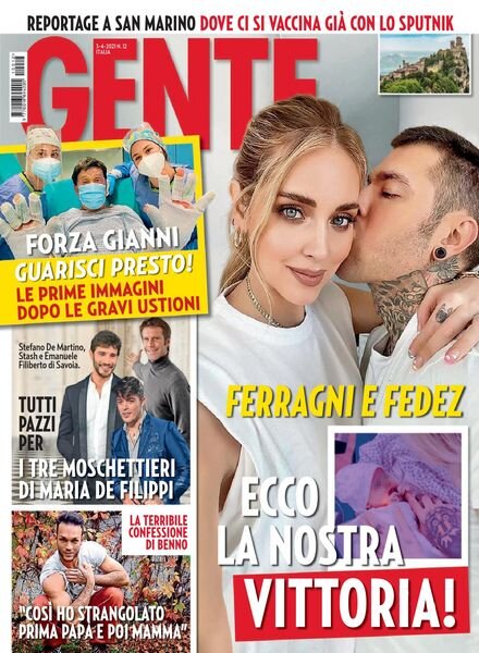 Gente Italia – 03 aprile 2021 Cover