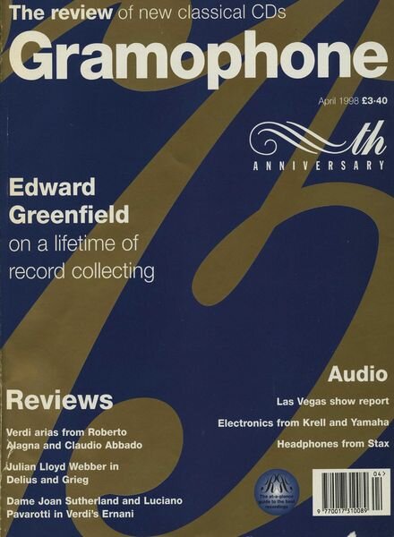 Gramophone – April 1998 Cover