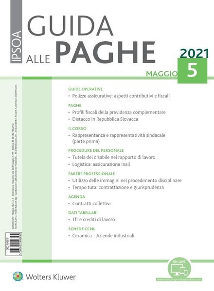 Guida alle paghe – Maggio 2021 Cover