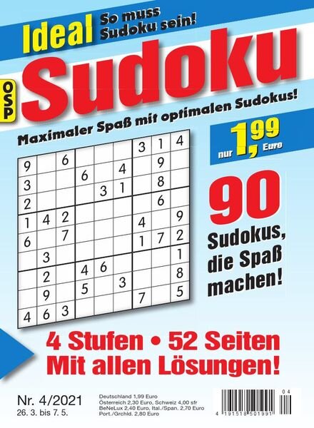 Ideal Sudoku – 26 Marz 2021 Cover