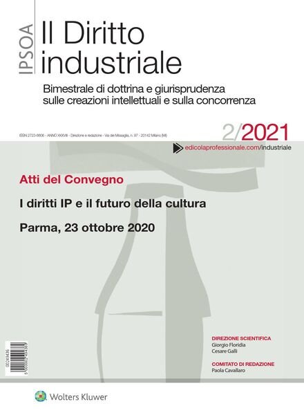 Il Diritto Industriale – Marzo-Aprile 2021 Cover