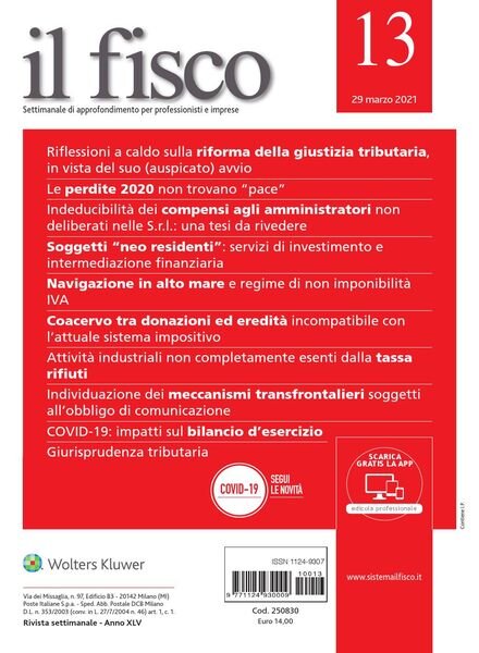 il fisco – 29 Marzo 2021 Cover