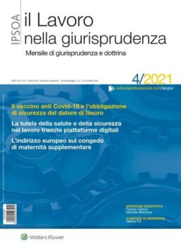 Il lavoro nella giurisprudenza – Aprile 2021