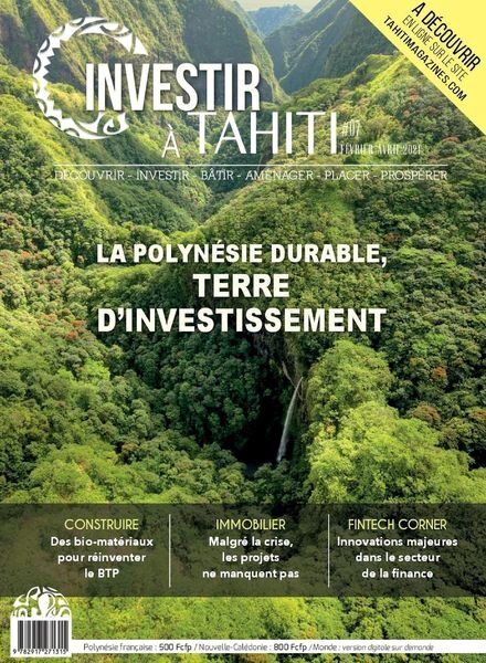 Investir a Tahiti – Fevrier-Avril 2021 Cover