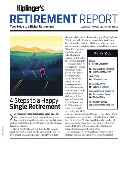 Kiplinger’s Retirement Report – April 2021 Cover