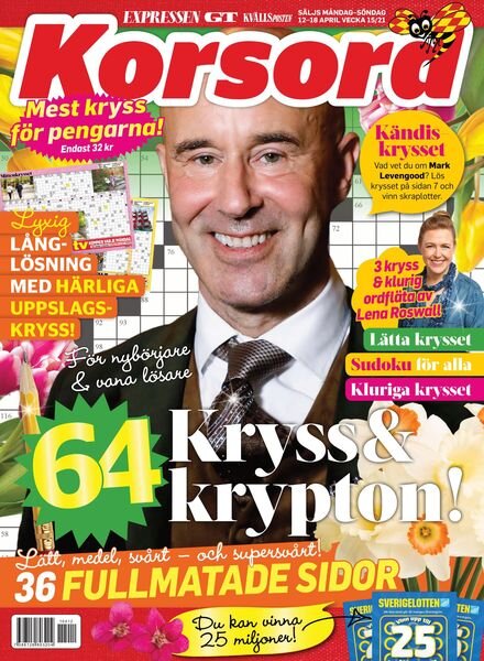 Korsord – 12 april 2021 Cover