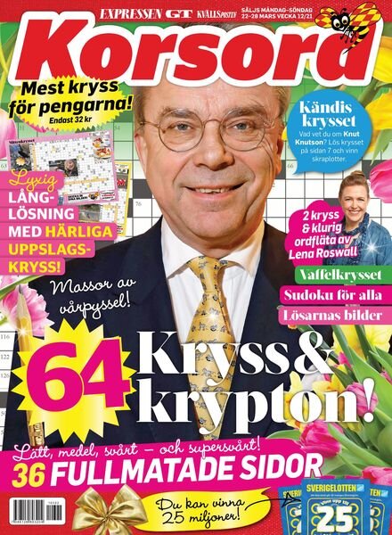 Korsord – 22 mars 2021 Cover