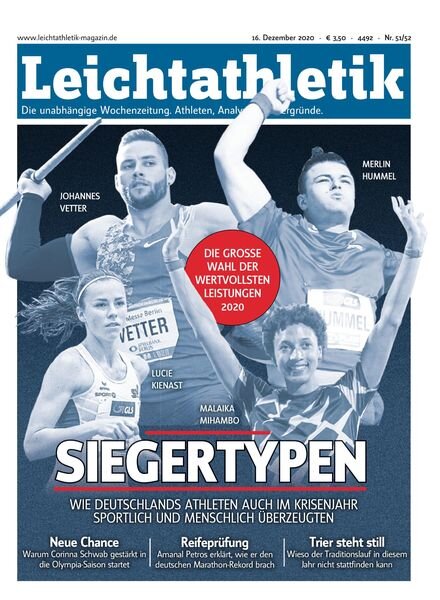 Leichtathletik – 15 Dezember 2020 Cover