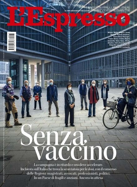 L’Espresso – 4 Aprile 2021 Cover