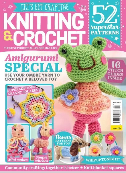 Let’s Get Crafting Knitting & Crochet – Issue 123 – July 2020 Cover