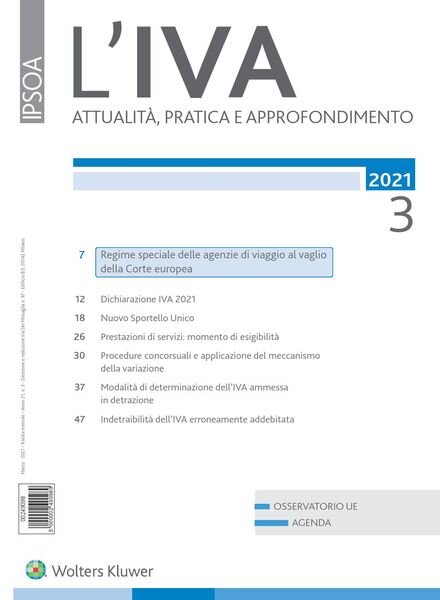 L’IVA – Marzo 2021 Cover