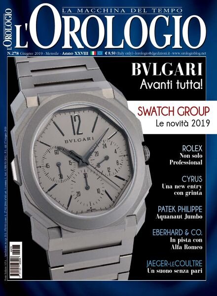 l’Orologio – Giugno 2019 Cover