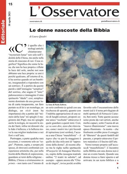 L’Osservatore – 10 aprile 2021 Cover