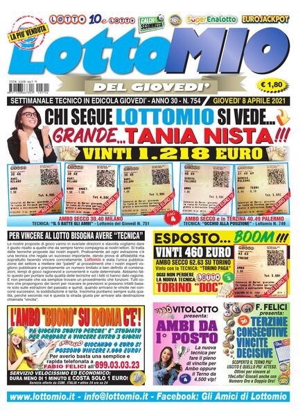 Lottomio del Giovedi – 8 Aprile 2021 Cover