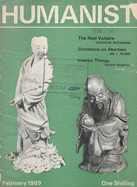 New Humanist – The Humanist, February 1969 Cover