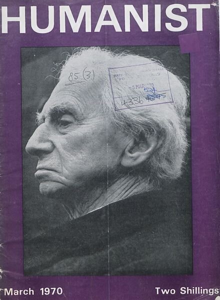 New Humanist – The Humanist, March 1970 Cover