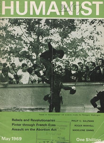 New Humanist – The Humanist, May 1969 Cover