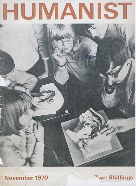 New Humanist – The Humanist, November 1970 Cover