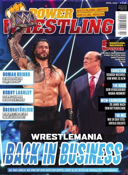 Power-Wrestling – April 2021 Cover