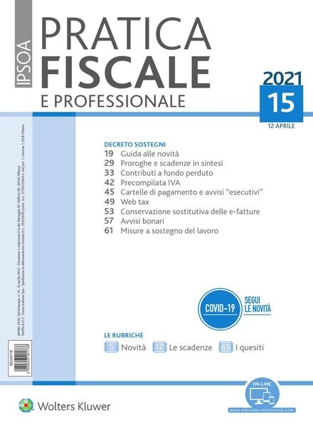 Pratica Fiscale e Professionale – 12 Aprile 2021 Cover