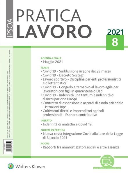 Pratica Lavoro – 17 Aprile 2021 Cover