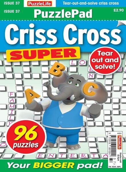 PuzzleLife PuzzlePad Criss Cross Super – 25 March 2021 Cover