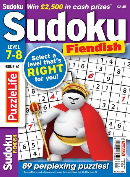 PuzzleLife Sudoku Fiendish – 01 March 2021 Cover