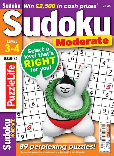 PuzzleLife Sudoku Moderate – April 2021 Cover