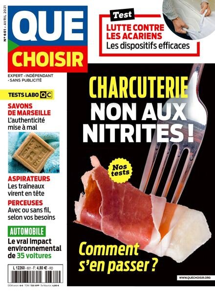 Que Choisir – Avril 2021 Cover