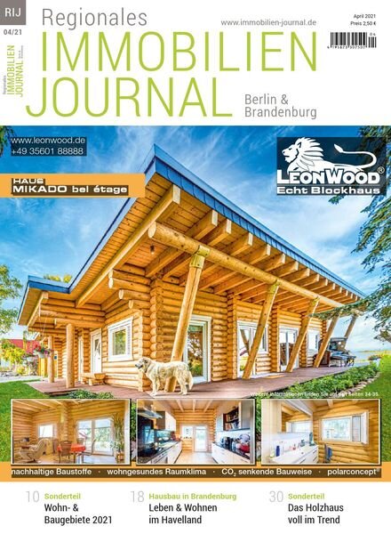 Regionales Immobilien Journal Berlin & Brandenburg – April 2021 Cover