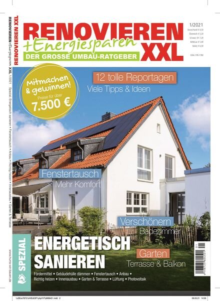 Renovieren + Energiesparen – 26 Marz 2021 Cover