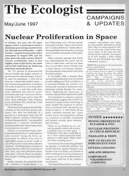 Resurgence & Ecologist – Campaigns & Updates May-June 1997 Cover