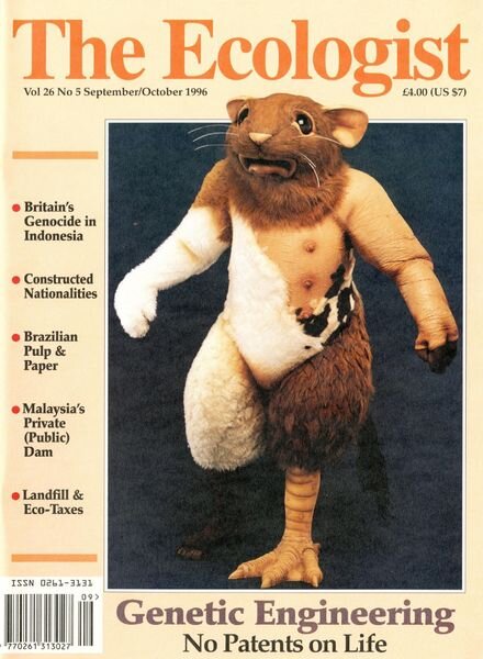 Resurgence & Ecologist – Ecologist, Vol 26 N 5 – Sepember – October 1996 Cover