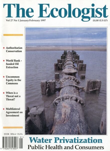 Resurgence & Ecologist – Ecologist, Vol 27 N 1 – January – Febriary 1997 Cover
