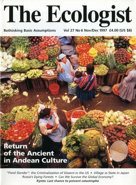 Resurgence & Ecologist – Ecologist, Vol 27 N 6 – November – December 1997 Cover