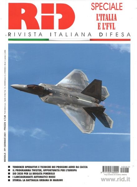 Rivista Italiana Difesa – Gennaio 2021 Cover