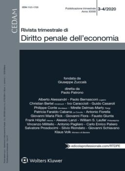 Rivista Trimestrale di Diritto Penale dell’Economia – N.3-4 2020