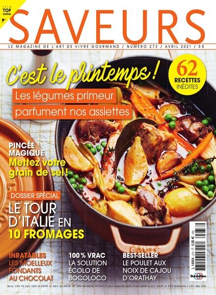 Saveurs France – Avril 2021 Cover
