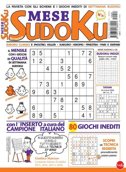 Settimana Sudoku Mese – 15 aprile 2021 Cover