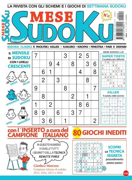 Settimana Sudoku Mese – 15 dicembre 2020 Cover