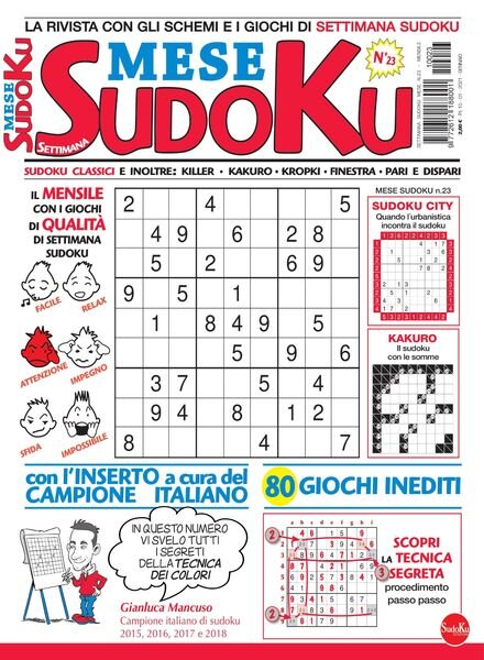 Settimana Sudoku Mese – 15 gennaio 2021 Cover