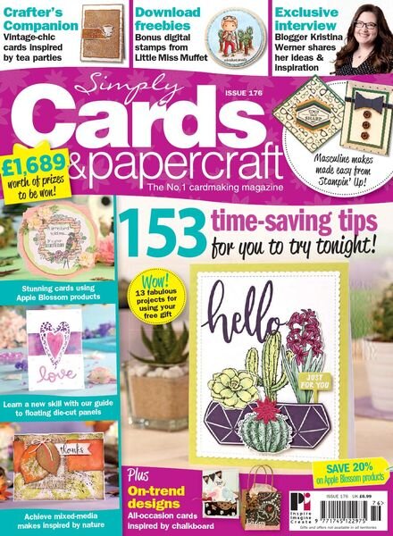 Simply Cards & Papercraft – Issue 176 – April 2018 Cover