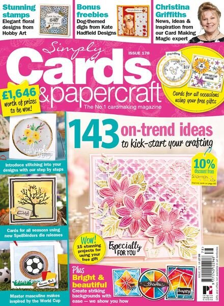 Simply Cards & Papercraft – Issue 178 – May 2018 Cover
