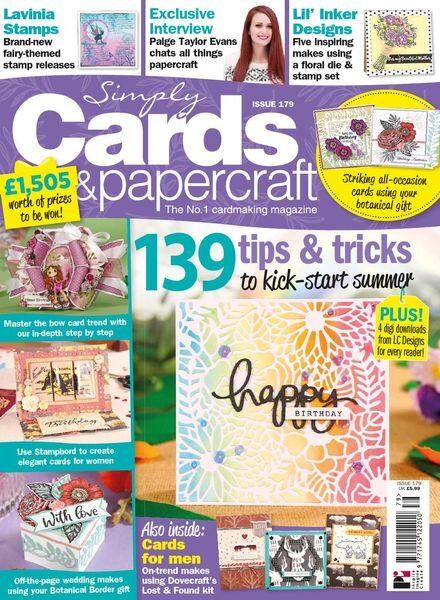 Simply Cards & Papercraft – Issue 179 – June 2018 Cover