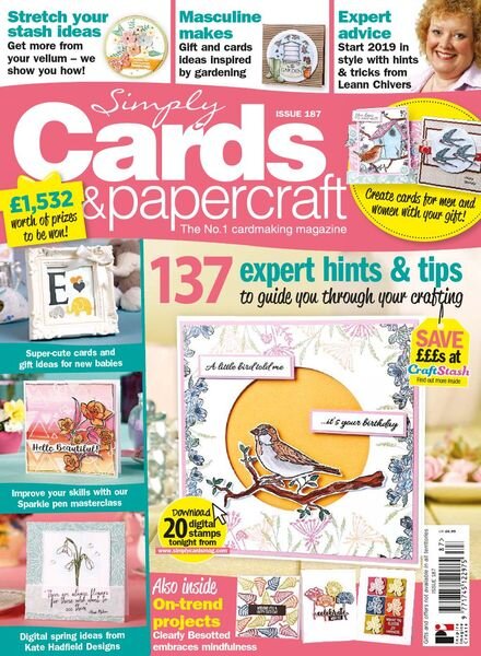 Simply Cards & Papercraft – Issue 187 – January 2019 Cover