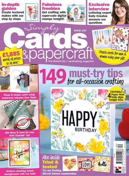 Simply Cards & Papercraft – Issue 190 – April 2019 Cover