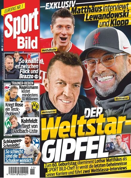 SPORT BILD – 17 Marz 2021 Cover