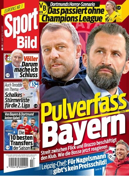SPORT BILD – 31 Marz 2021 Cover