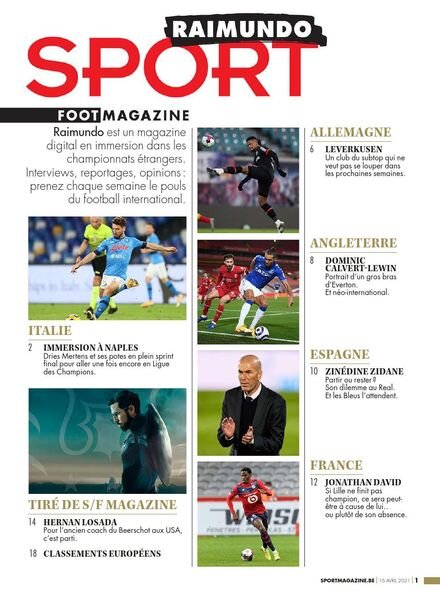 Sport Foot Magazine Raimundo – 16 Avril 2021 Cover