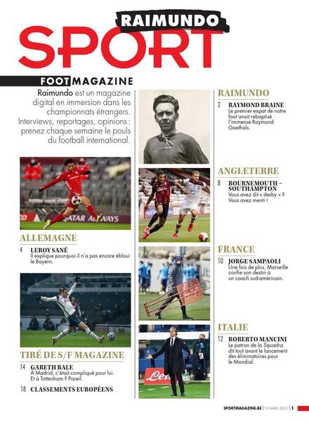Sport Foot Magazine Raimundo – 19 Mars 2021 Cover